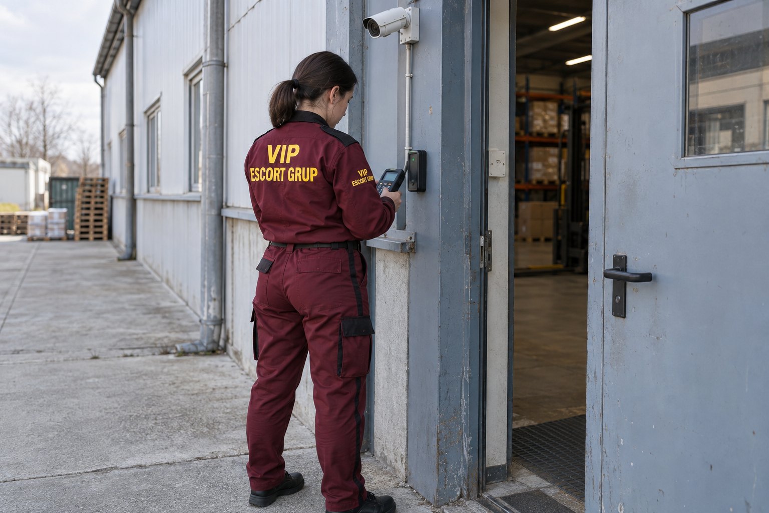 Instalarea unei camere de supraveghere la un obiectiv industrial